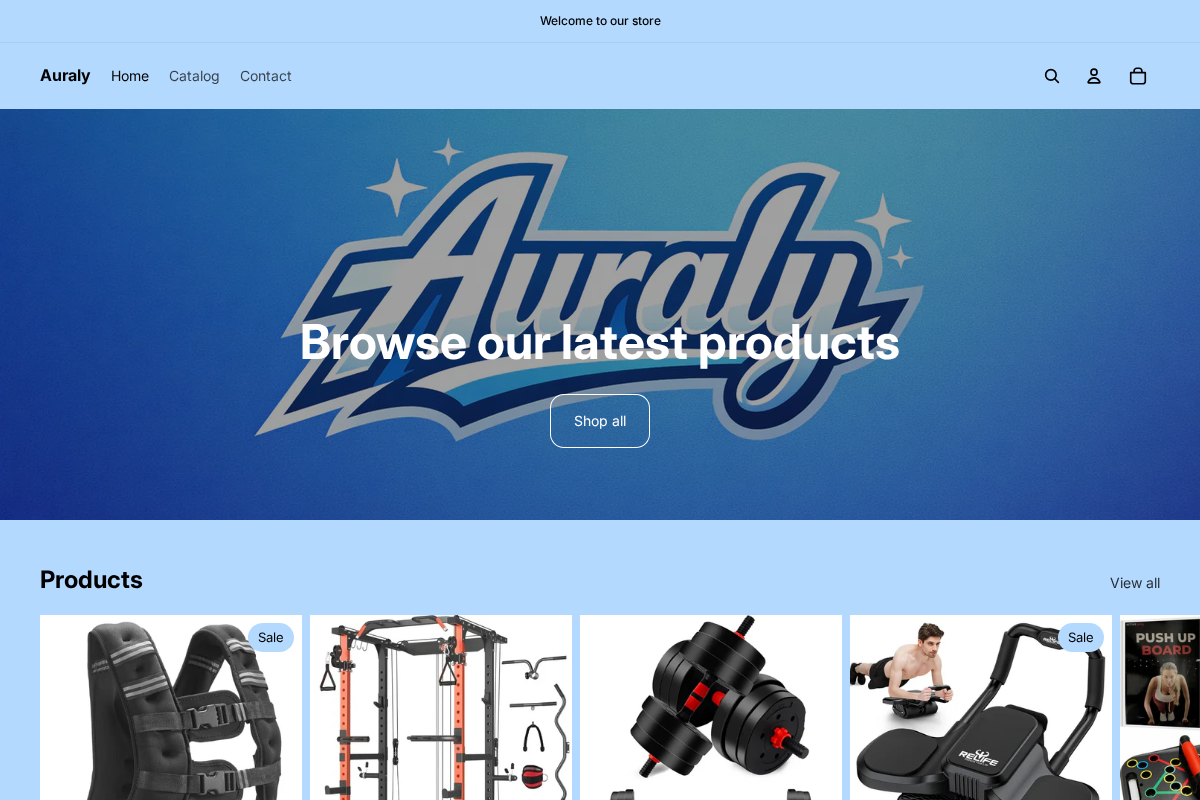 Auraly homepage screenshot