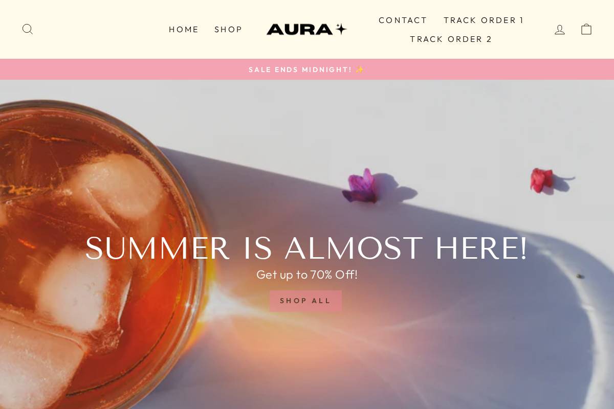 auramalibu.com homepage screenshot