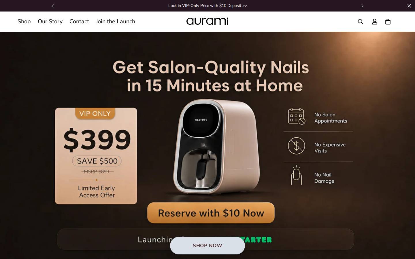 aurami.com homepage screenshot