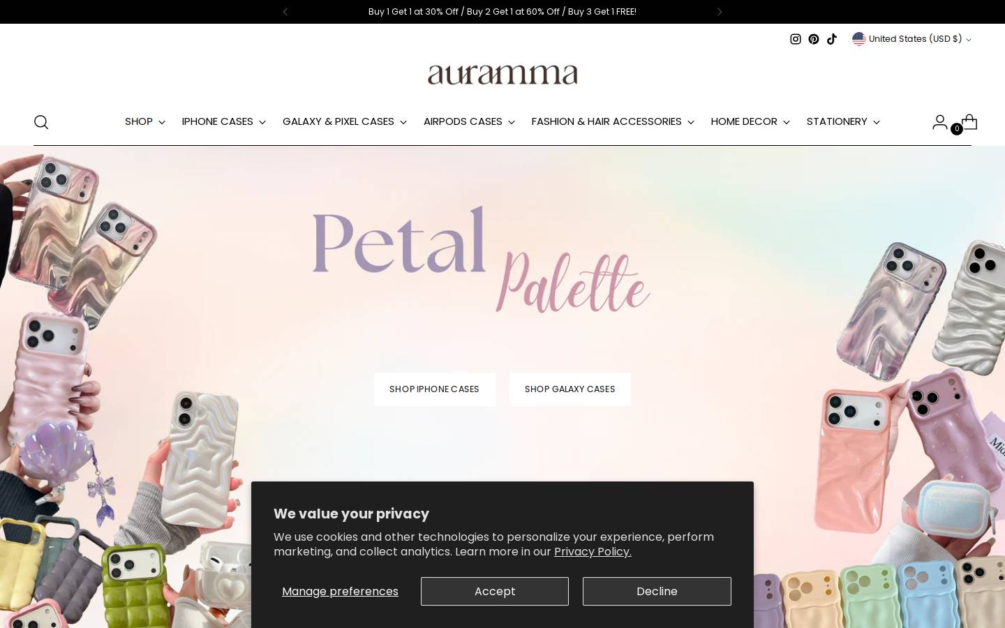 auramma.com homepage screenshot