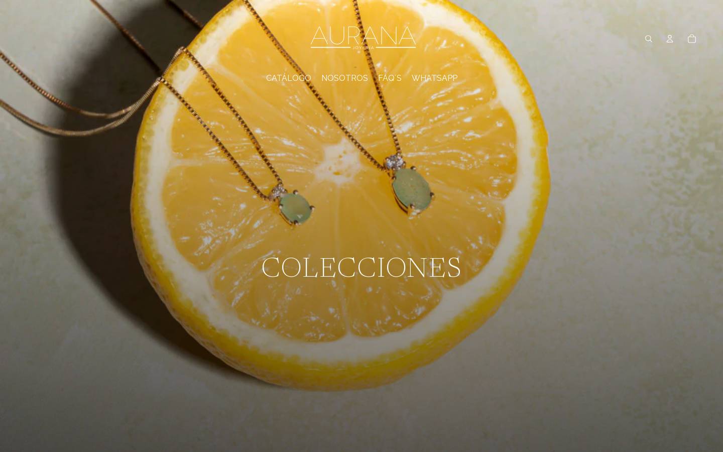 auranajoyeria.com homepage screenshot