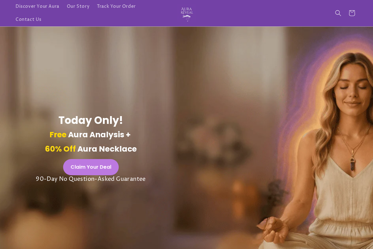 Aurareveal homepage screenshot