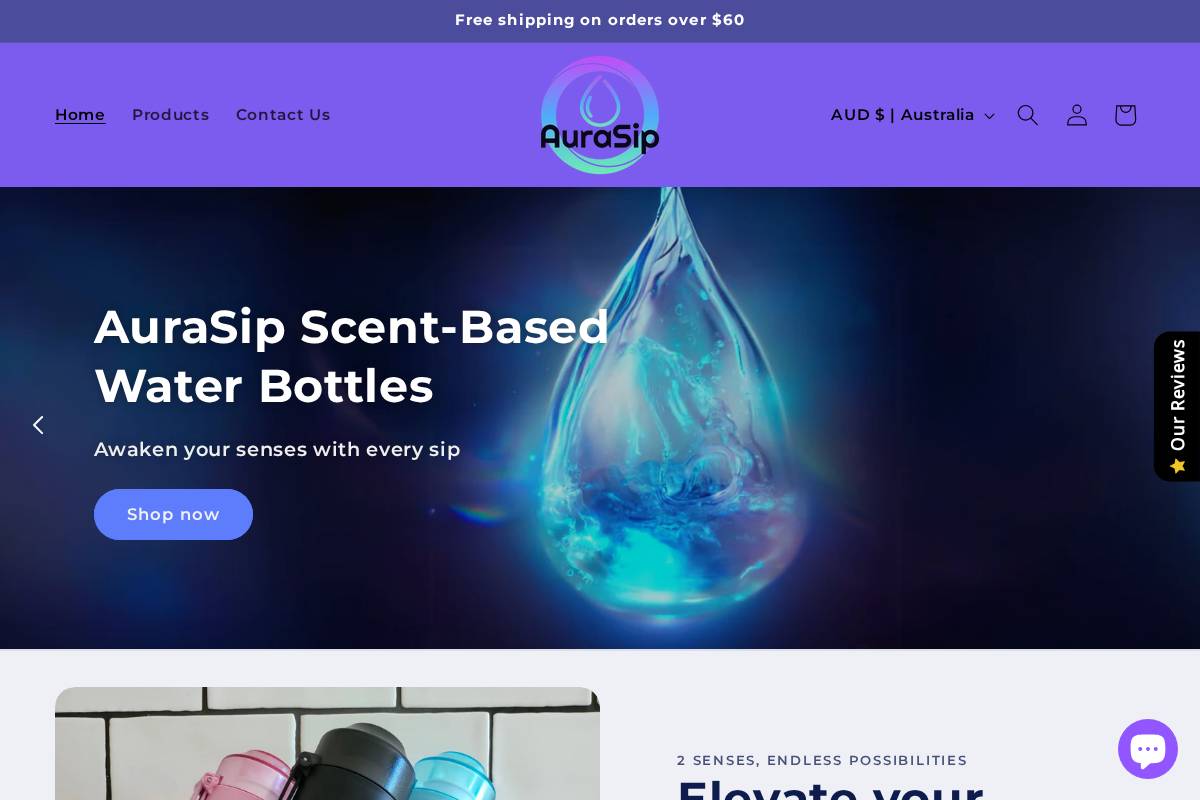 AuraSip homepage screenshot