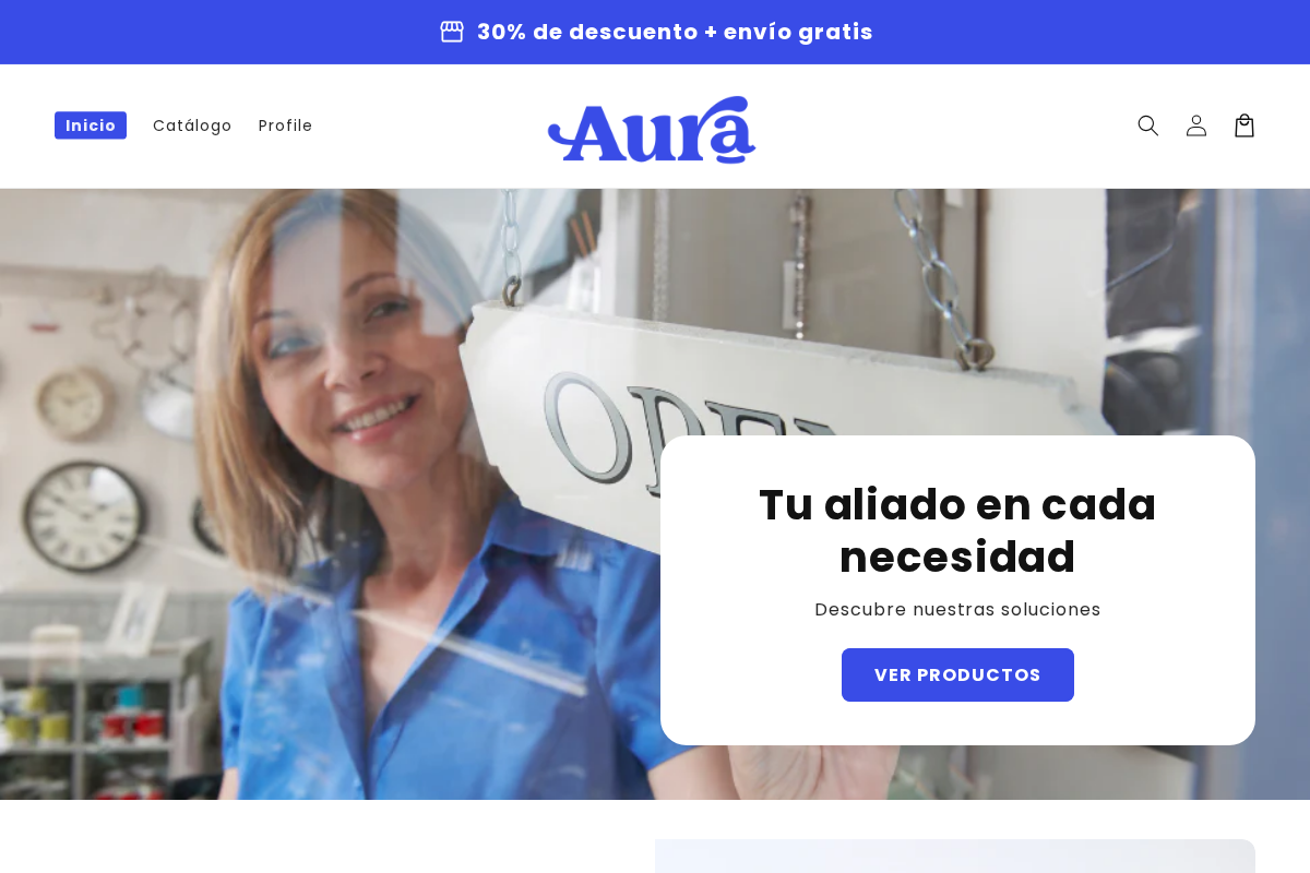 aurastoredr.com homepage screenshot