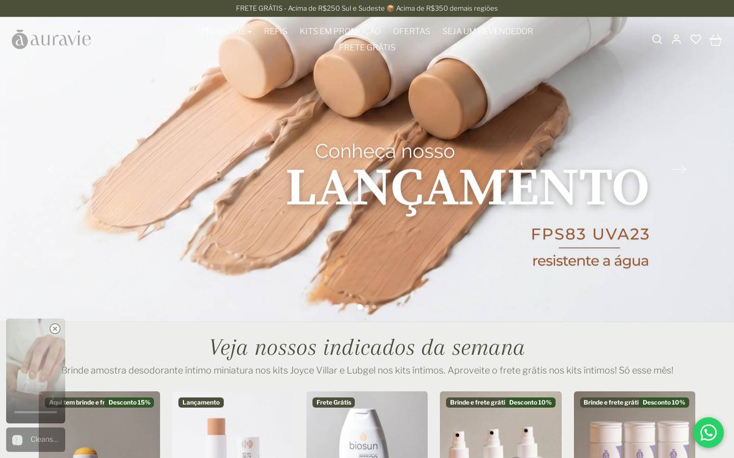 auravie.com.br homepage screenshot