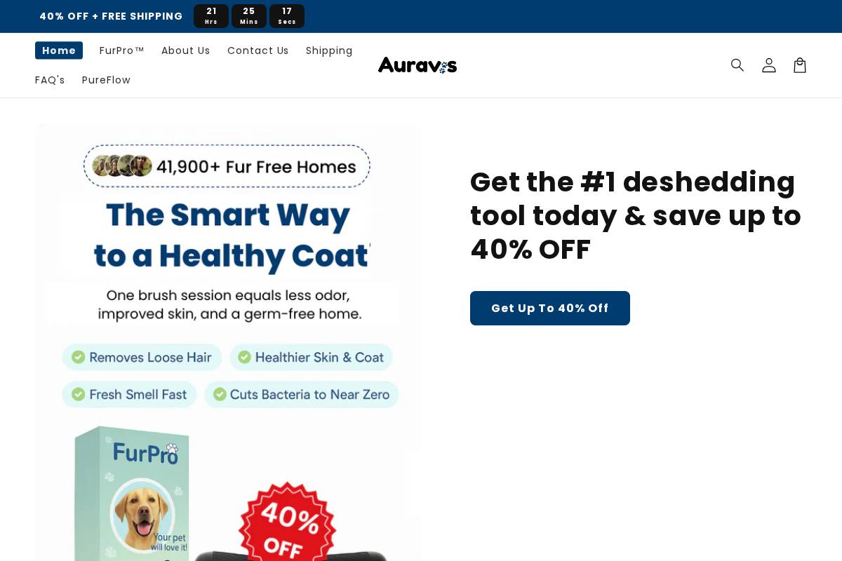auravos.store homepage screenshot