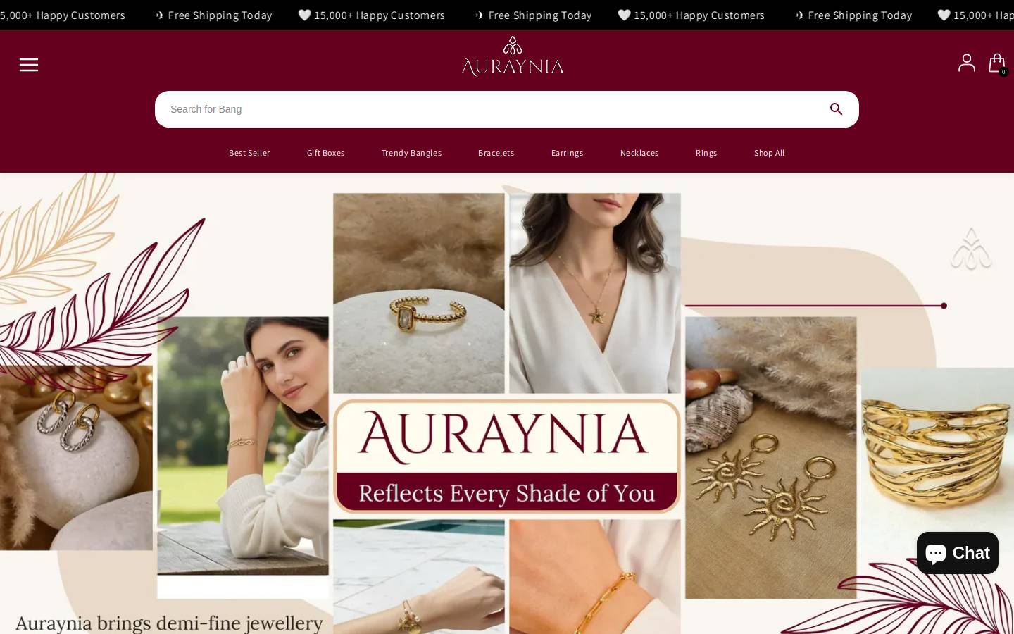 Auraynia homepage screenshot