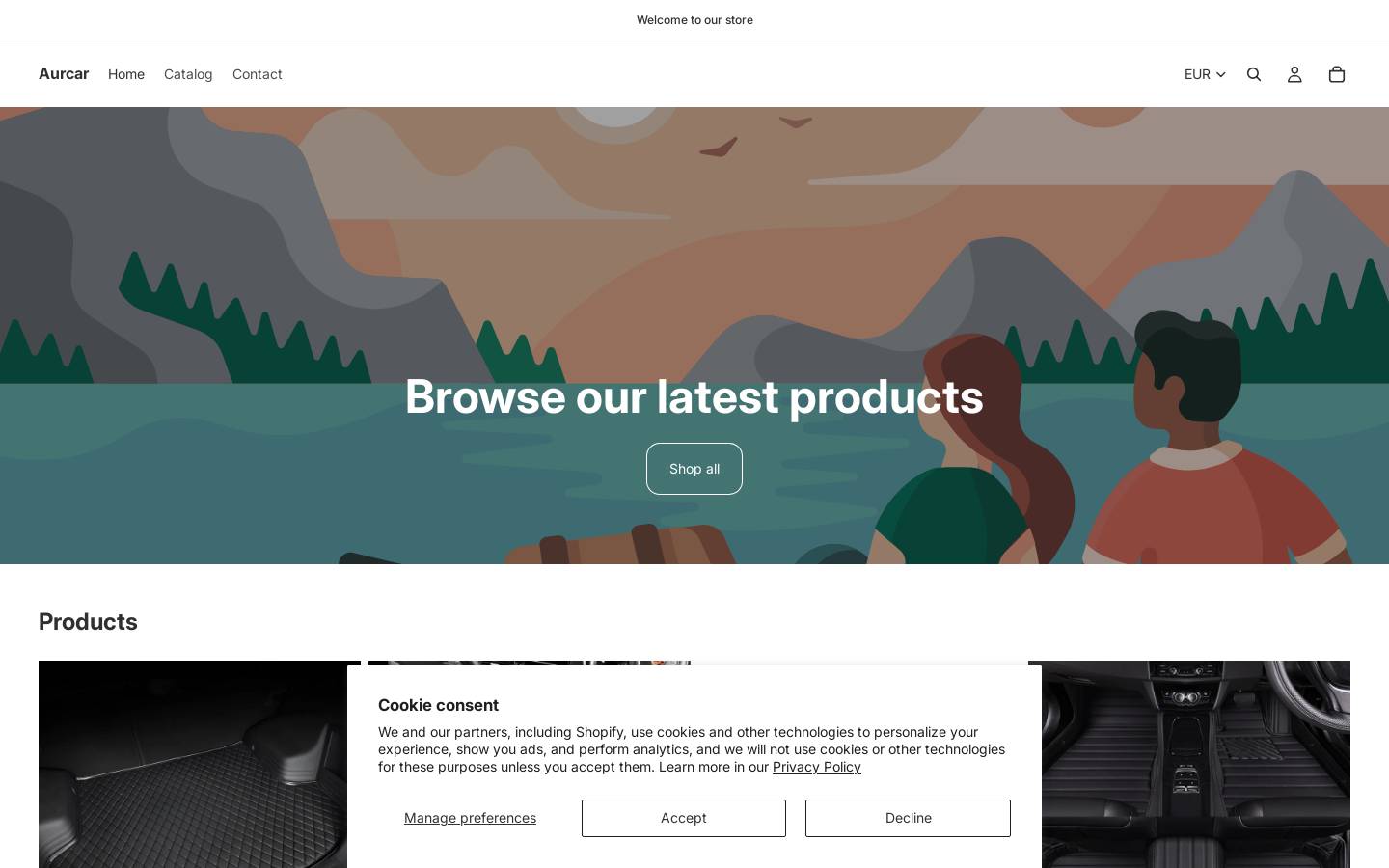 aurcar.com homepage screenshot