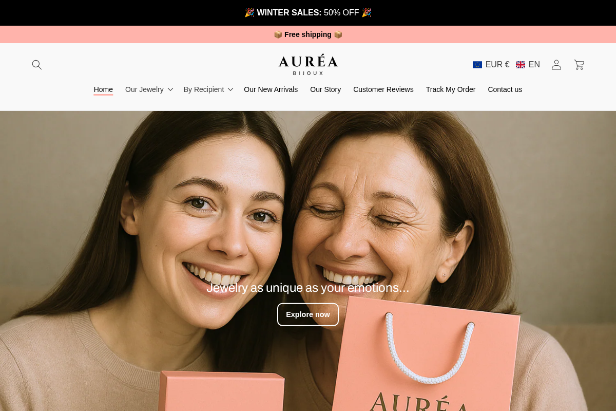 Auréa Bijoux 🇫🇷 homepage screenshot