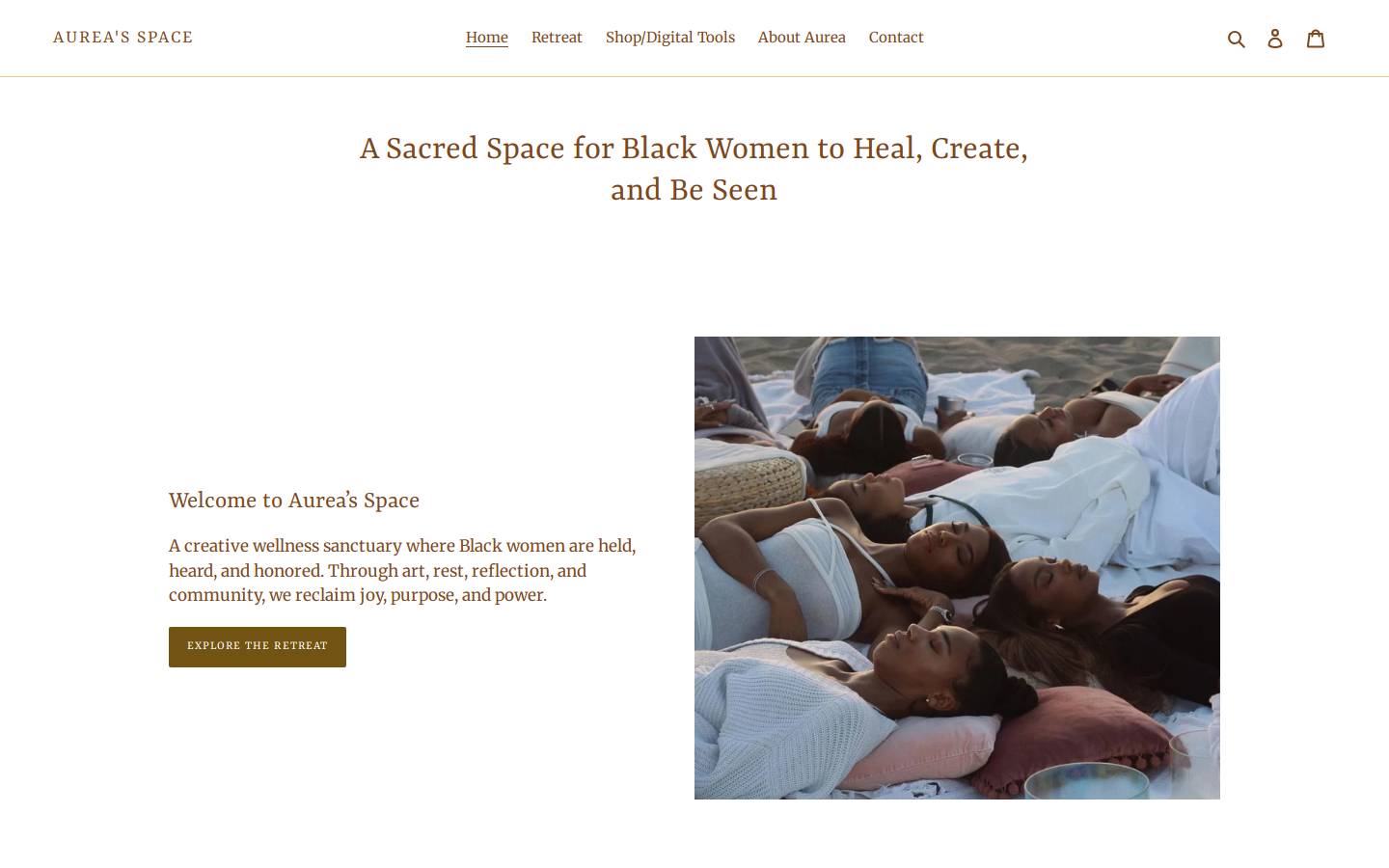 aureasspace.com homepage screenshot