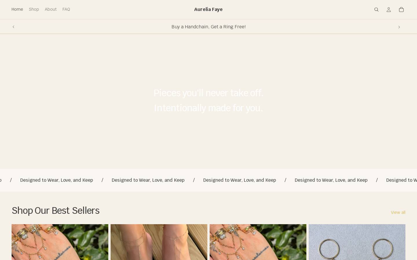 aureliafaye.com homepage screenshot