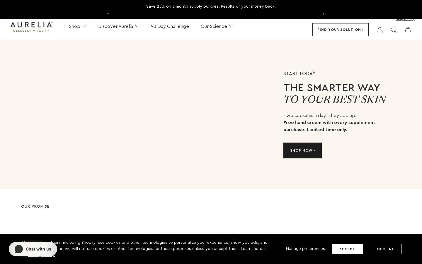 Aurelia London homepage screenshot