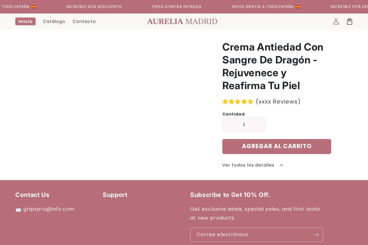 aureliamadrid.store homepage screenshot