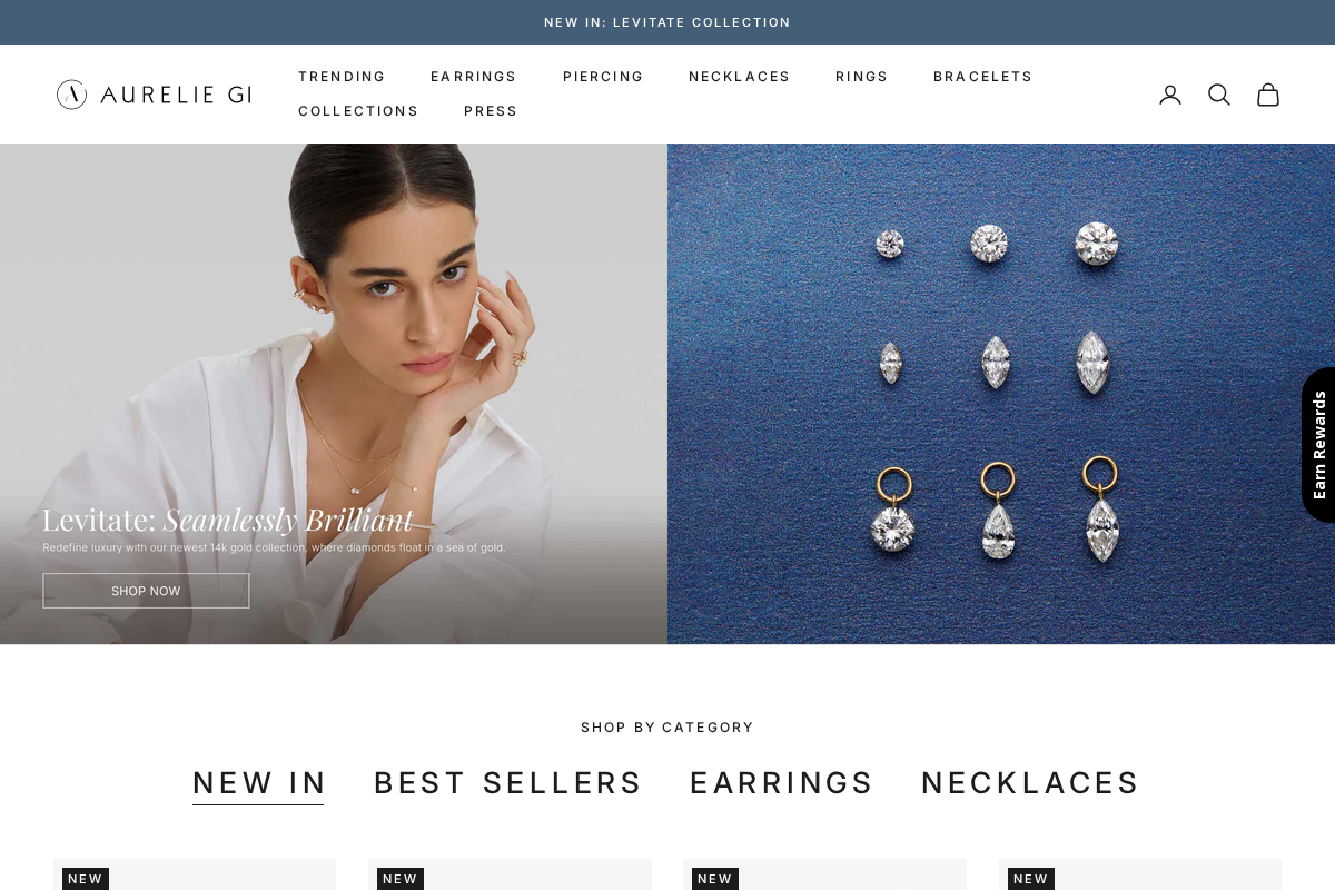 Aureliegi homepage screenshot