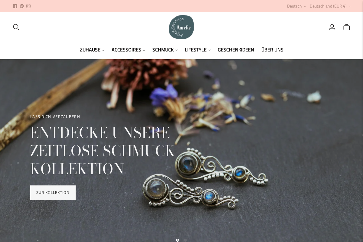 aureliehandicrafts.de homepage screenshot