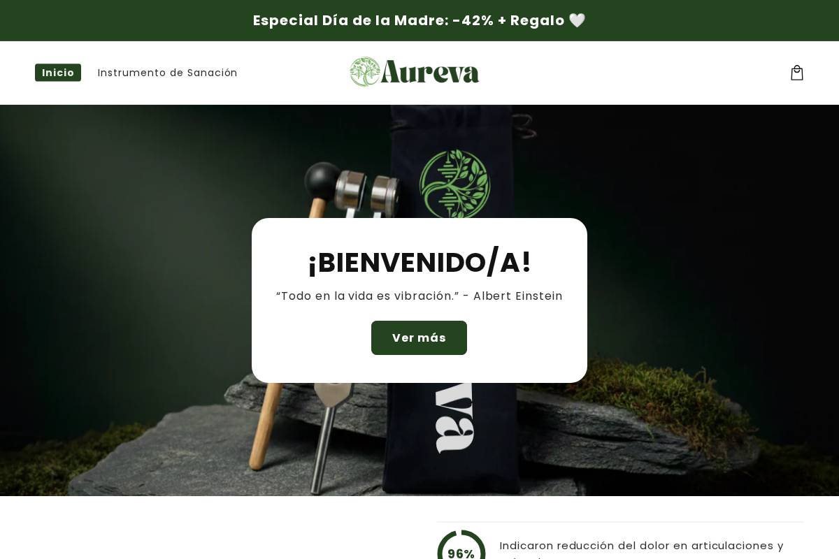 Aureva homepage screenshot