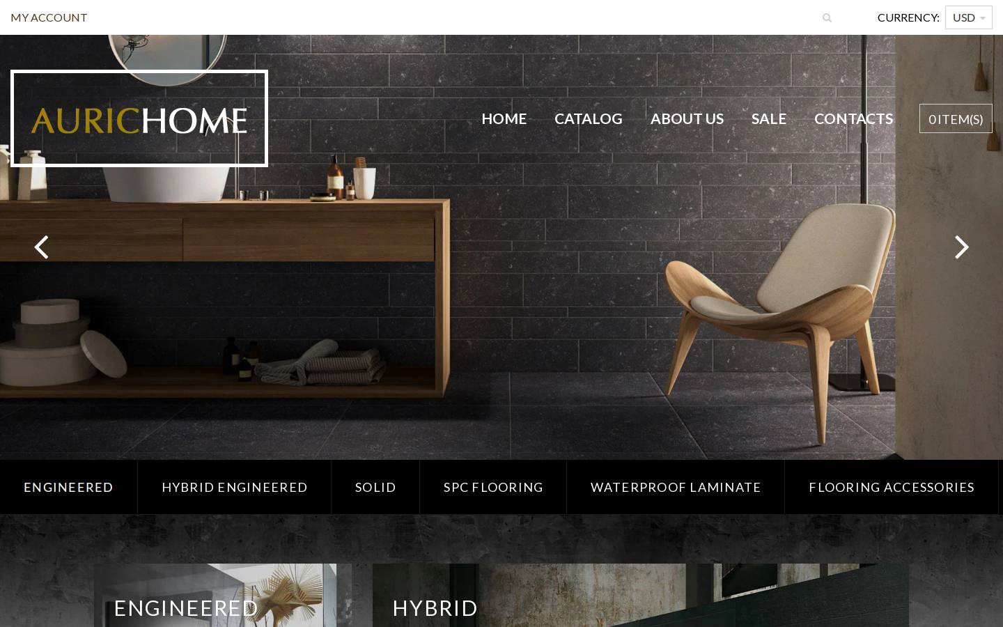 aurichome.com homepage screenshot