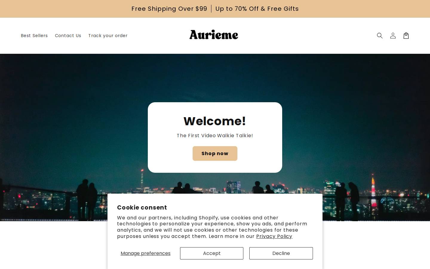aurieme.com homepage screenshot