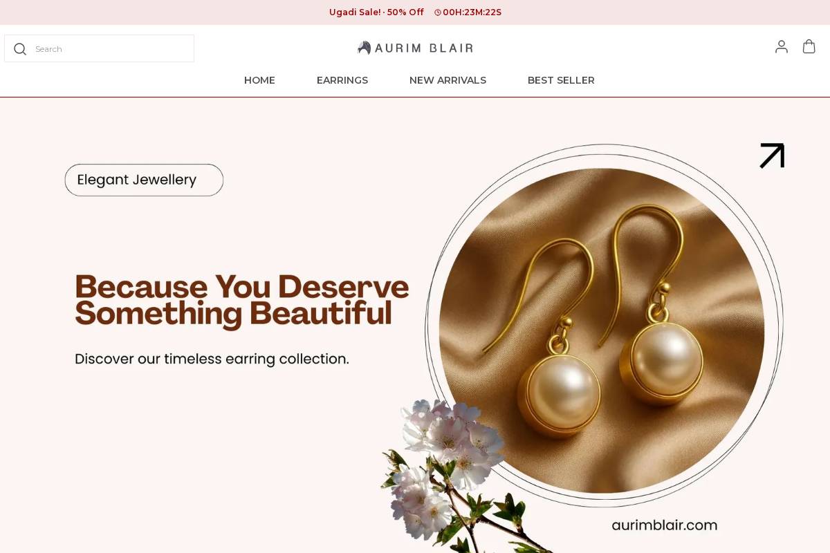 aurimblair.com homepage screenshot