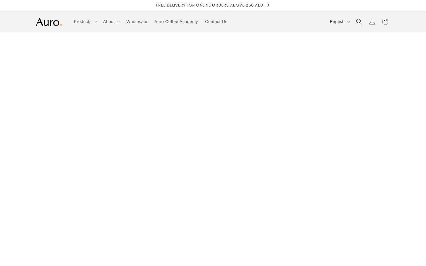 aurocoffee.com homepage screenshot