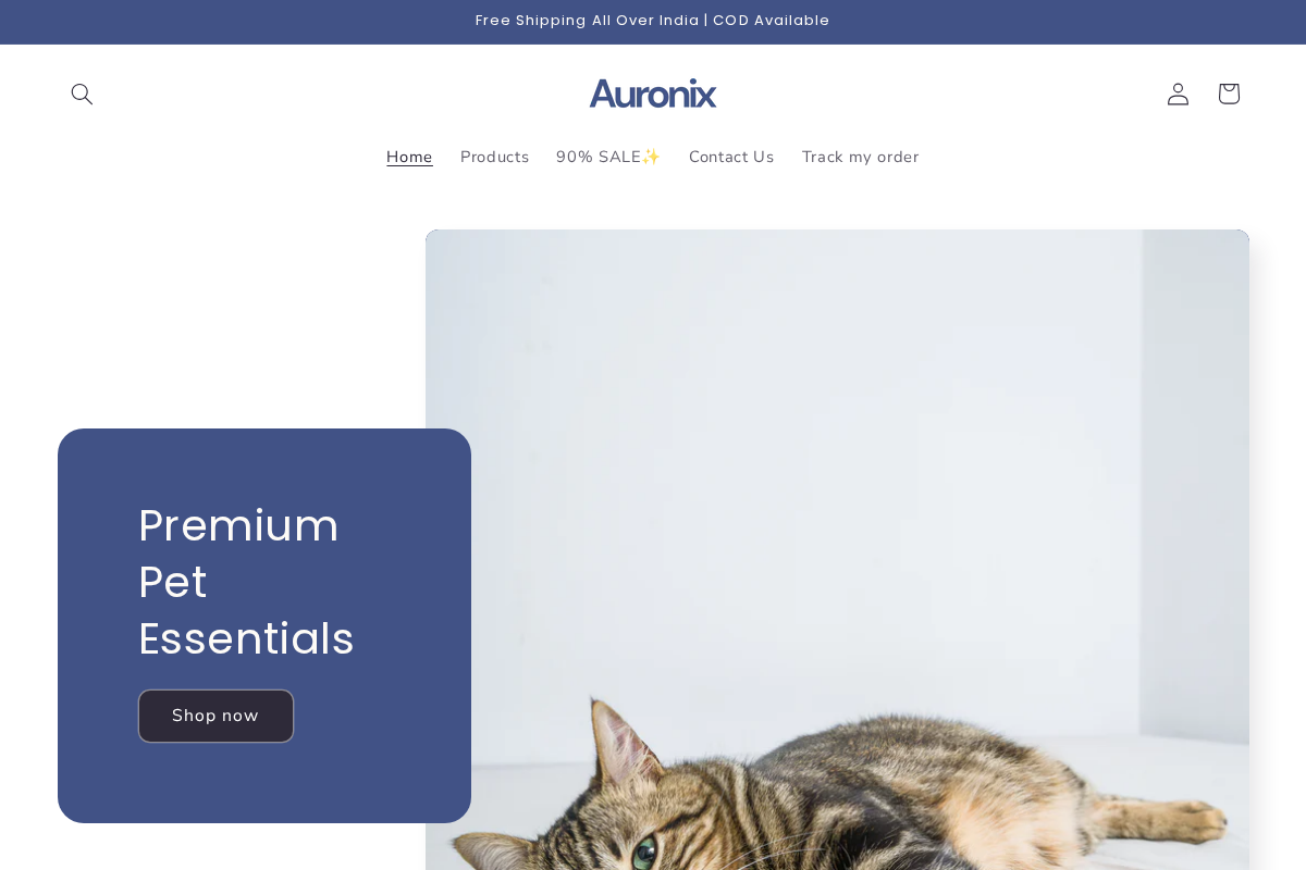 Auronix homepage screenshot