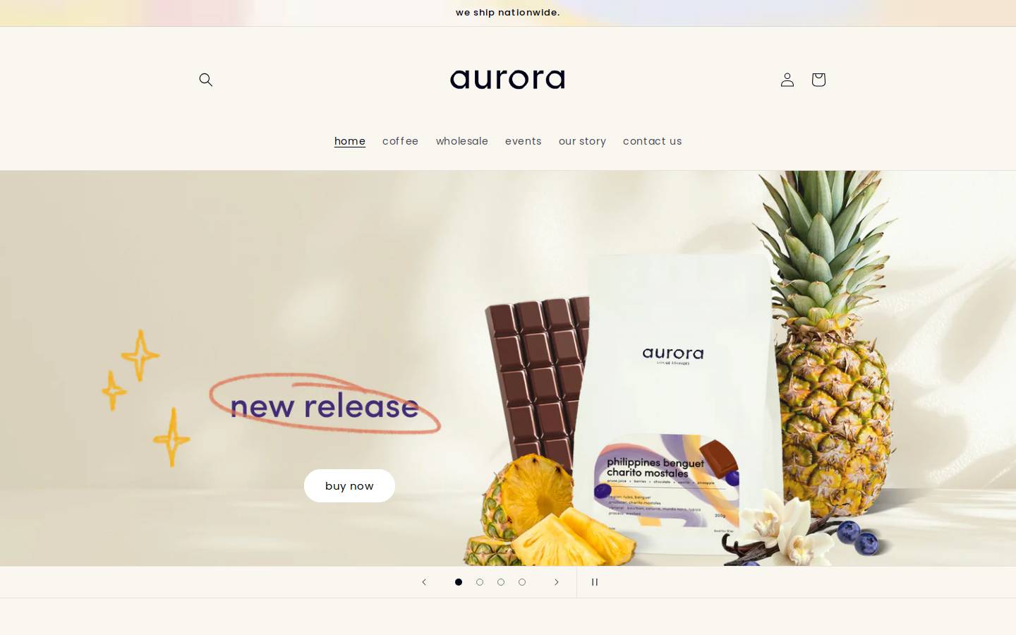 auroracoffeeph.com homepage screenshot