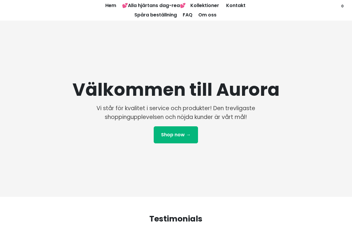 Aurorastockholm homepage screenshot