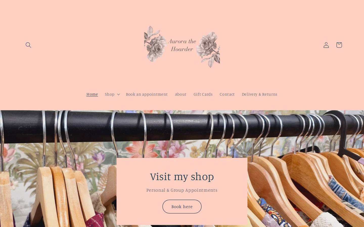 aurorathehoarder.com homepage screenshot
