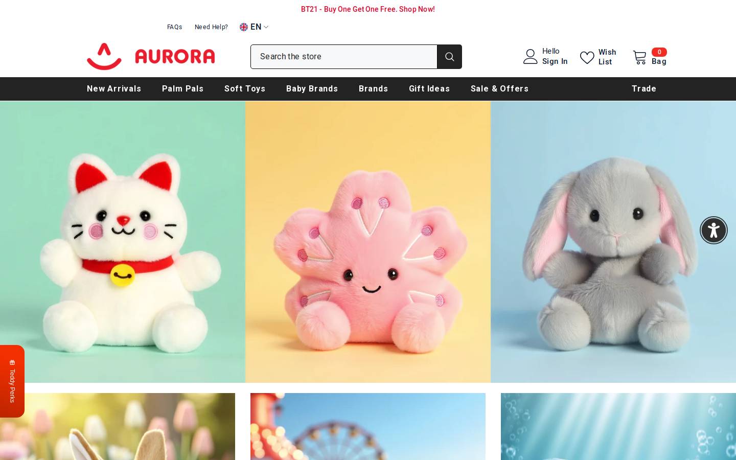 Aurora World homepage screenshot