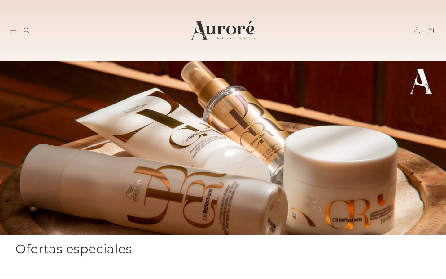 aurorehaircare.com homepage screenshot