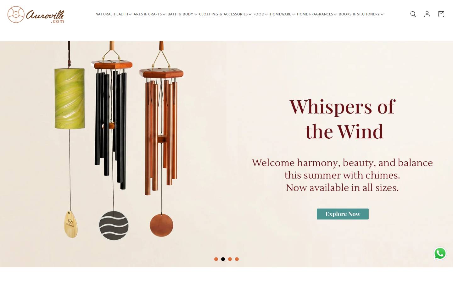 auroville.com homepage screenshot