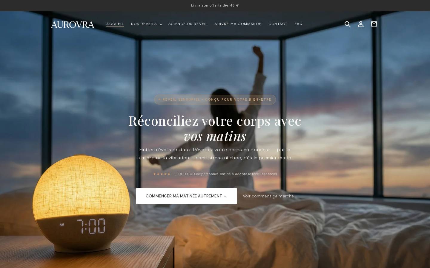 aurovra.com homepage screenshot