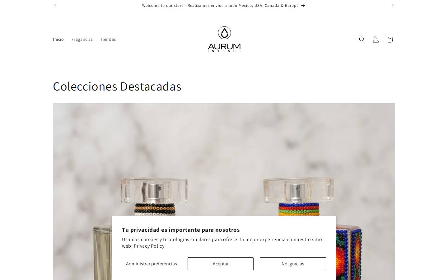 aurumparfum.com homepage screenshot