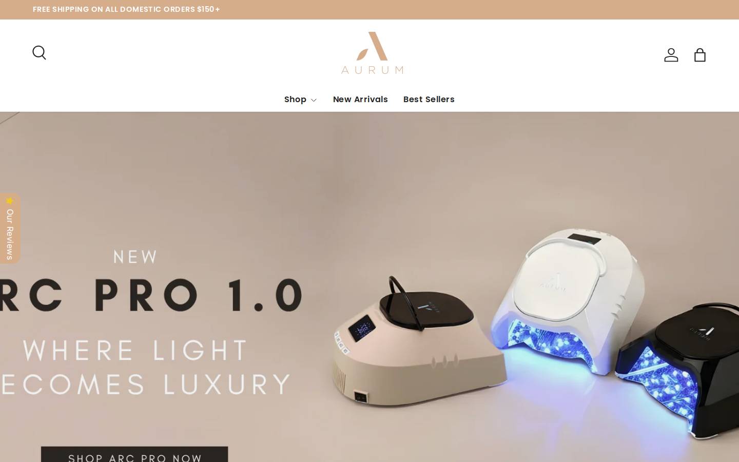 aurumprofessionalnails.com homepage screenshot