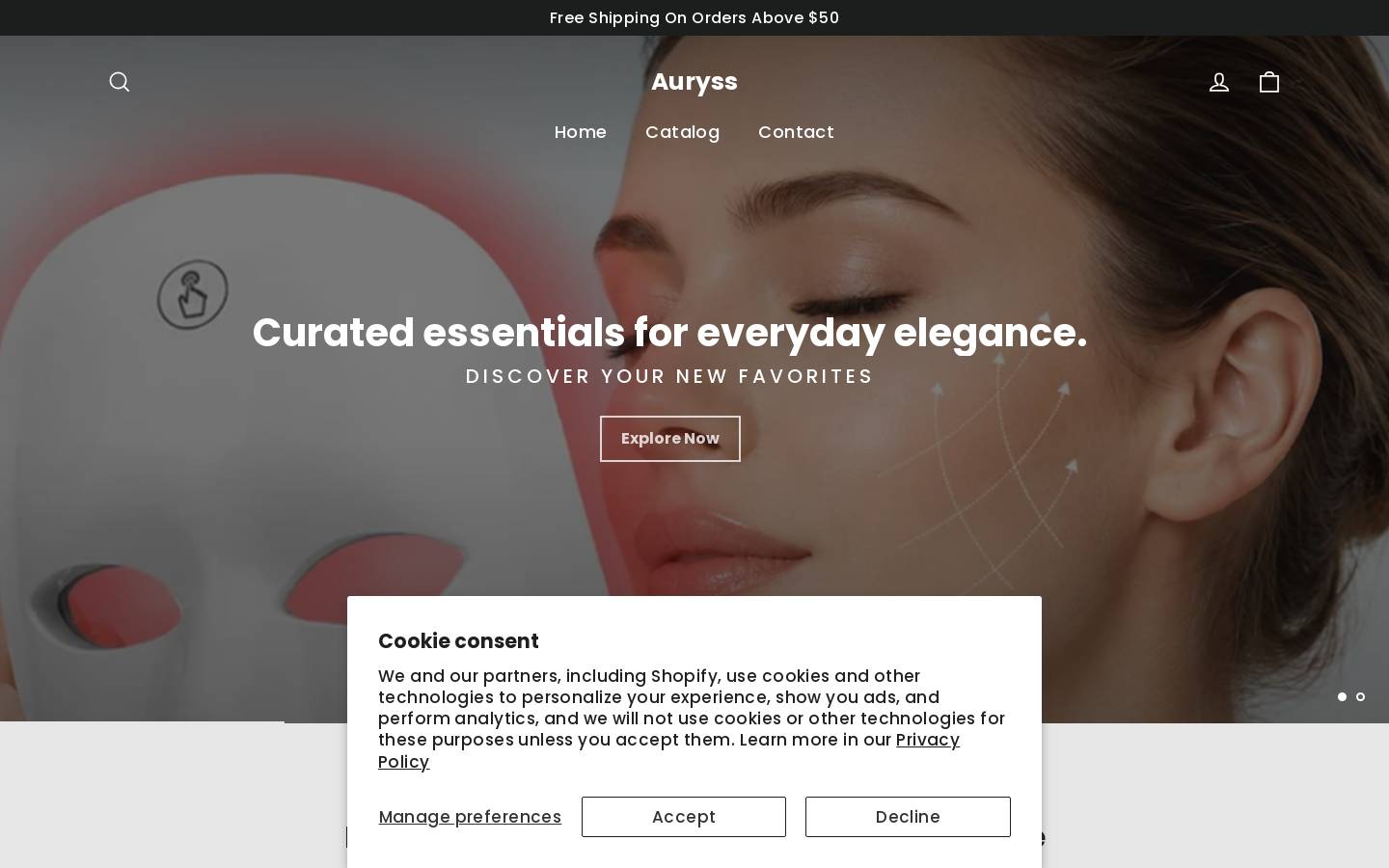 auryss.co homepage screenshot