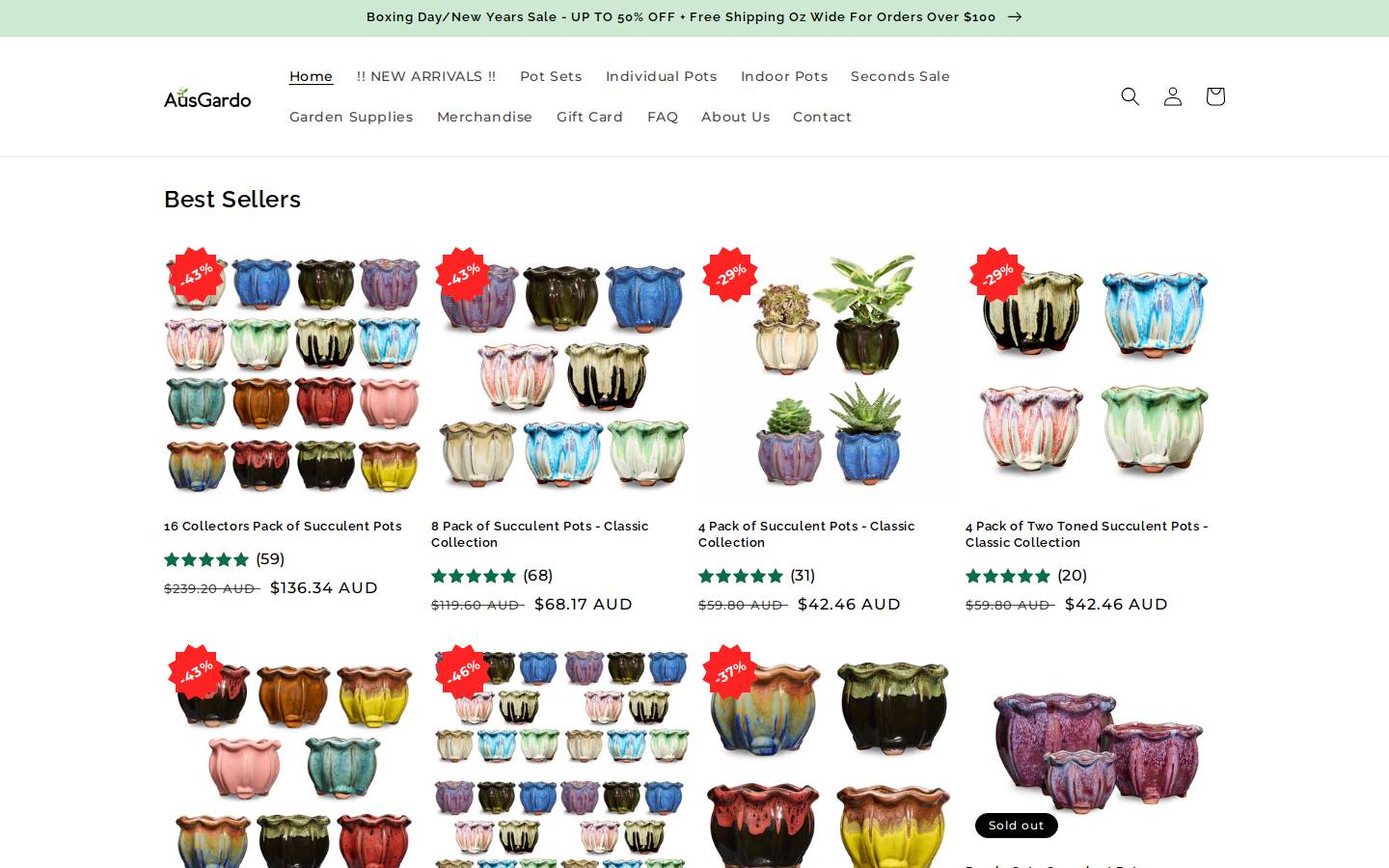 ausgardo.com homepage screenshot