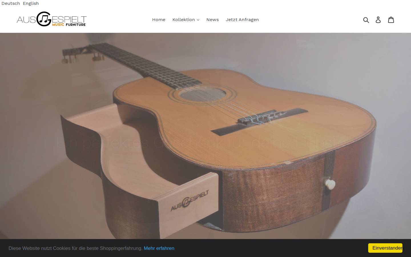ausgespielt.at homepage screenshot