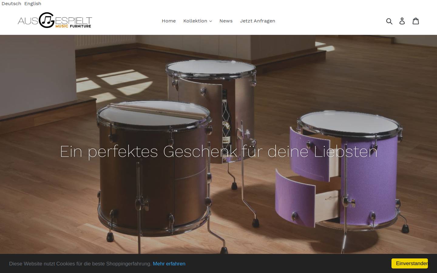 ausgespielt.eu homepage screenshot