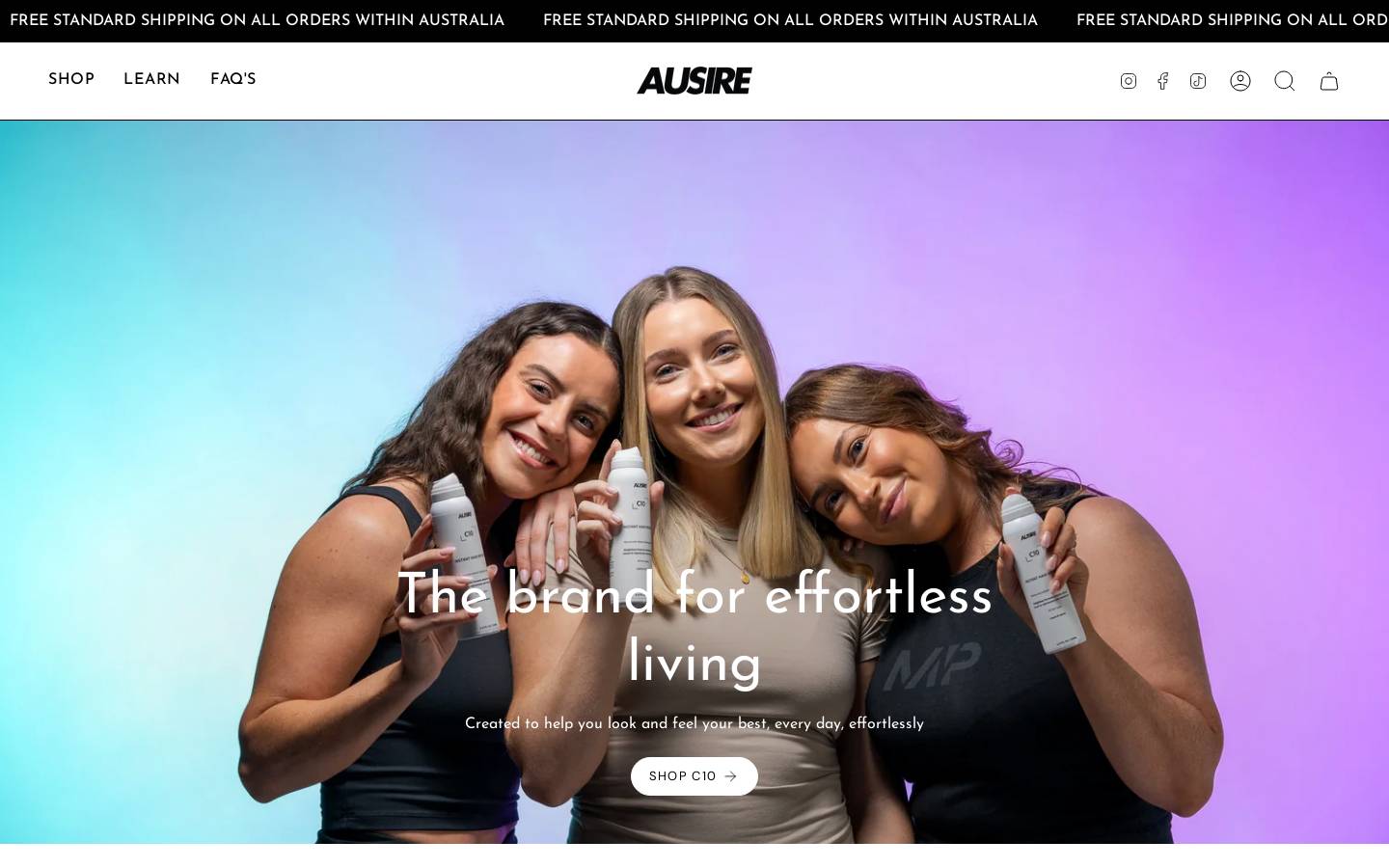 ausire.com homepage screenshot