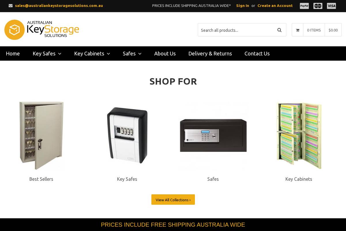 auskeystoragesolutions.com.au homepage screenshot