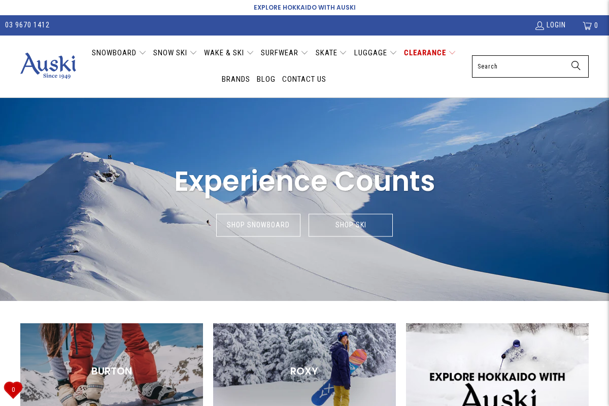 Auski homepage screenshot
