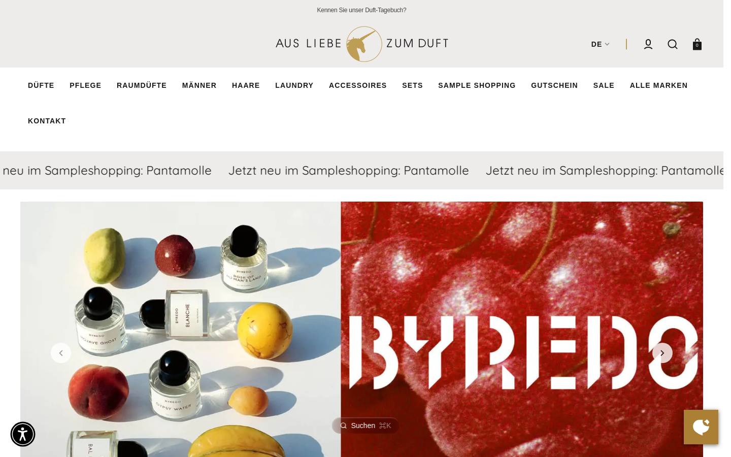 Aus Liebe zum Duft homepage screenshot
