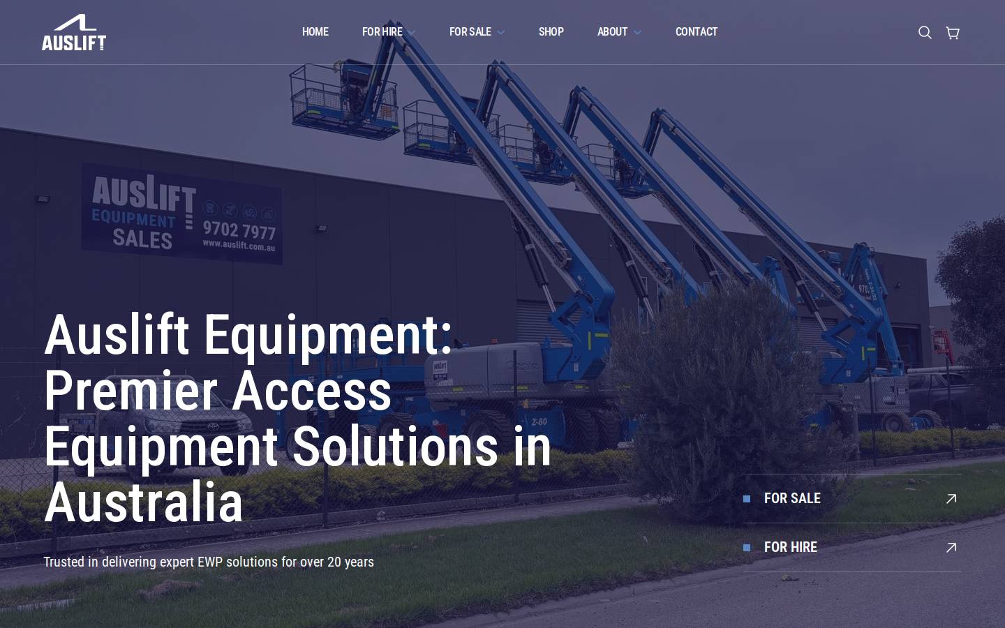 auslift.com.au homepage screenshot