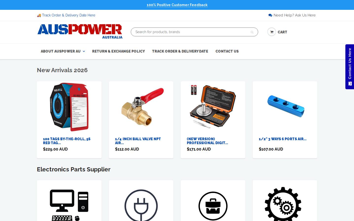 auspowers.com homepage screenshot