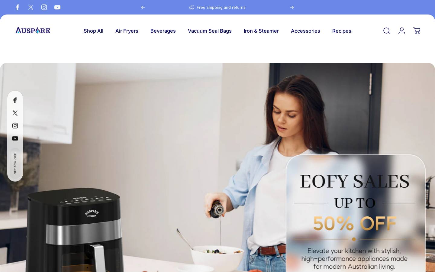 auspure.com homepage screenshot
