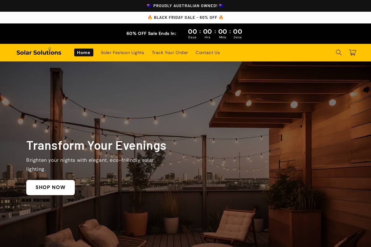aussie-solarsolutions.com homepage screenshot