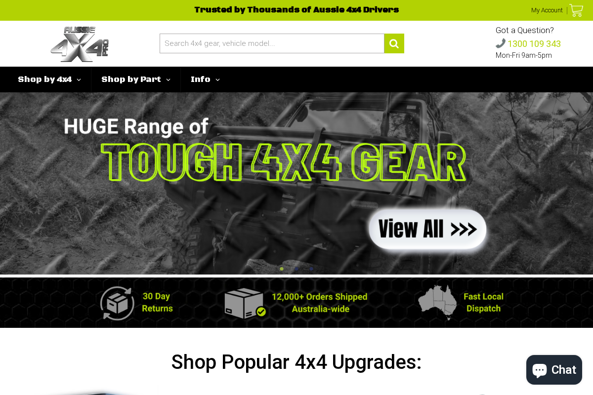 Aussie 4x4 Pro homepage screenshot