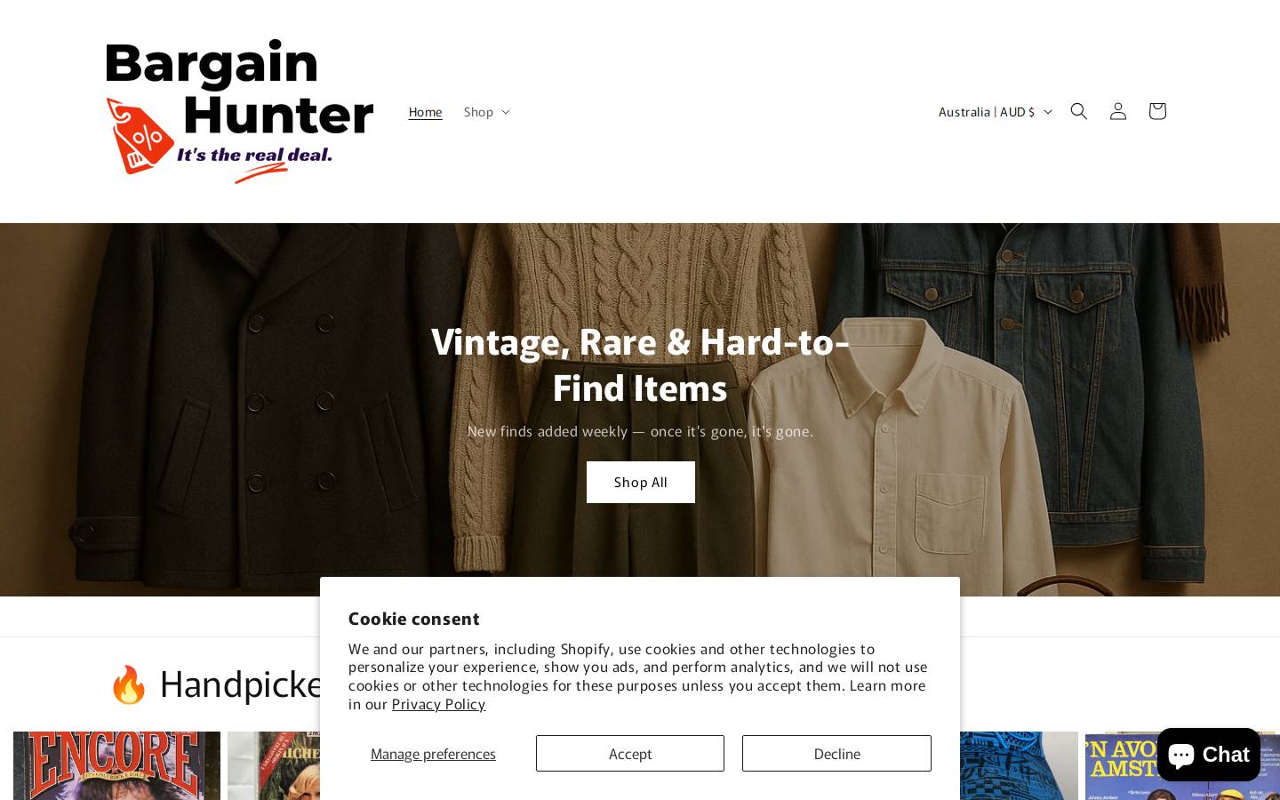aussiebargainhunter.com homepage screenshot