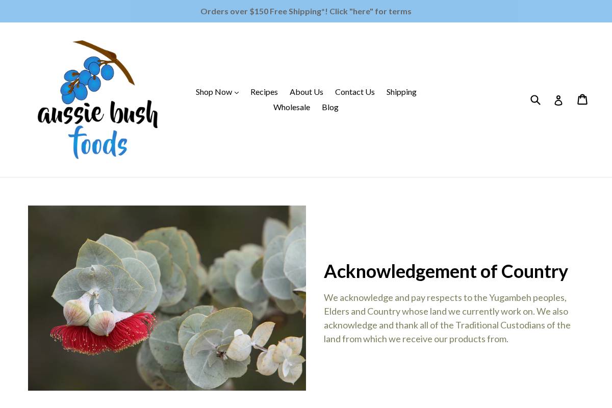 aussiebushfoods.com.au homepage screenshot