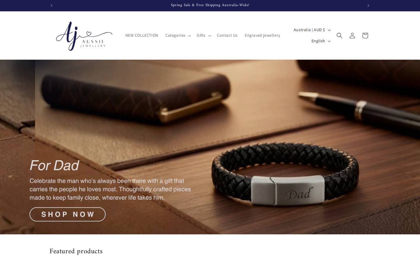Aussiejewellery homepage screenshot